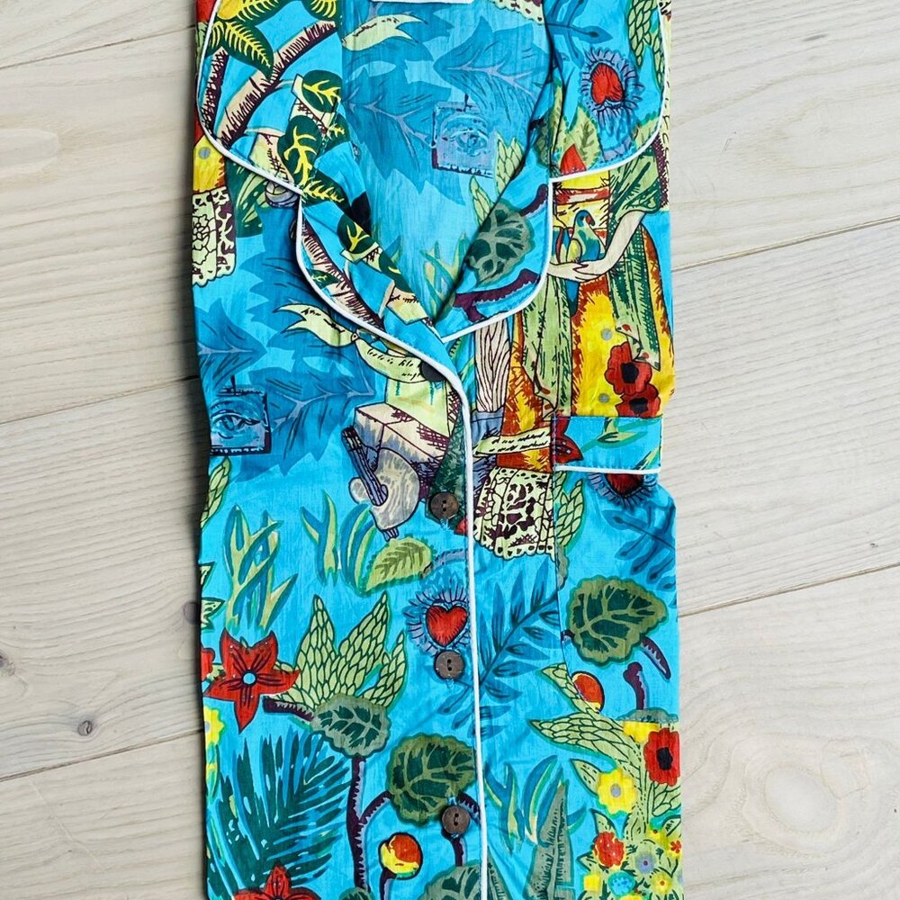 BRAND NEW Turquoise Frida khalo Short Pj Set Bridesmaid Pj Set For Woman Pj Se - Picture 2 of 8